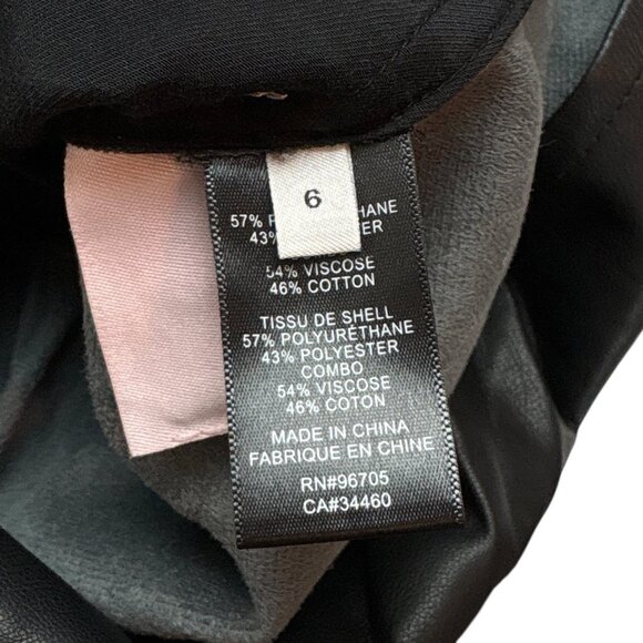 Rebecca Taylor RTR Faux Leather Buttoned Long Sleeve Romper Black Size 6 - Picture 12 of 13